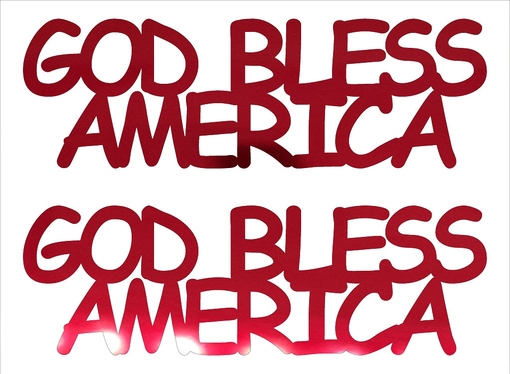 Custom-Buzz Word - GOD BLESS AMERICA Red