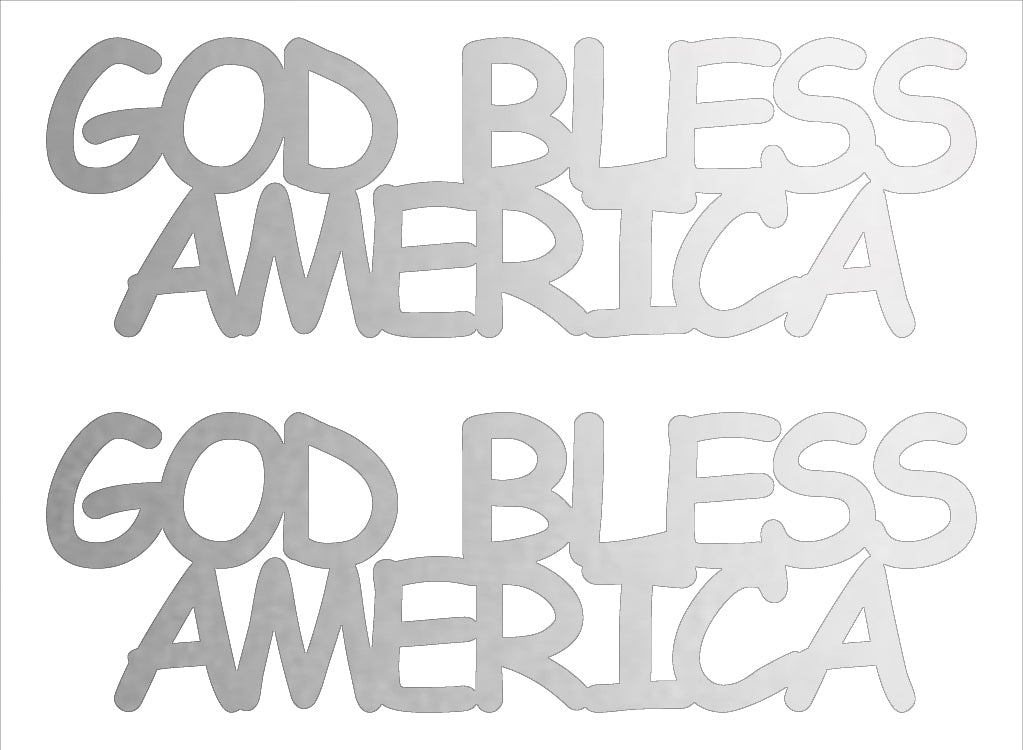 Custom-Buzz Word - GOD BLESS AMERICA Silver