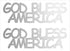 Custom-Buzz Word - GOD BLESS AMERICA Silver