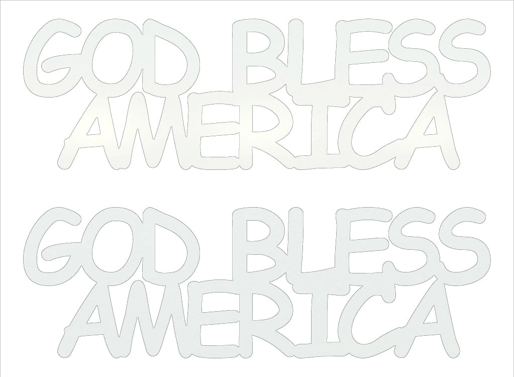 Custom-Buzz Word - GOD BLESS AMERICA White