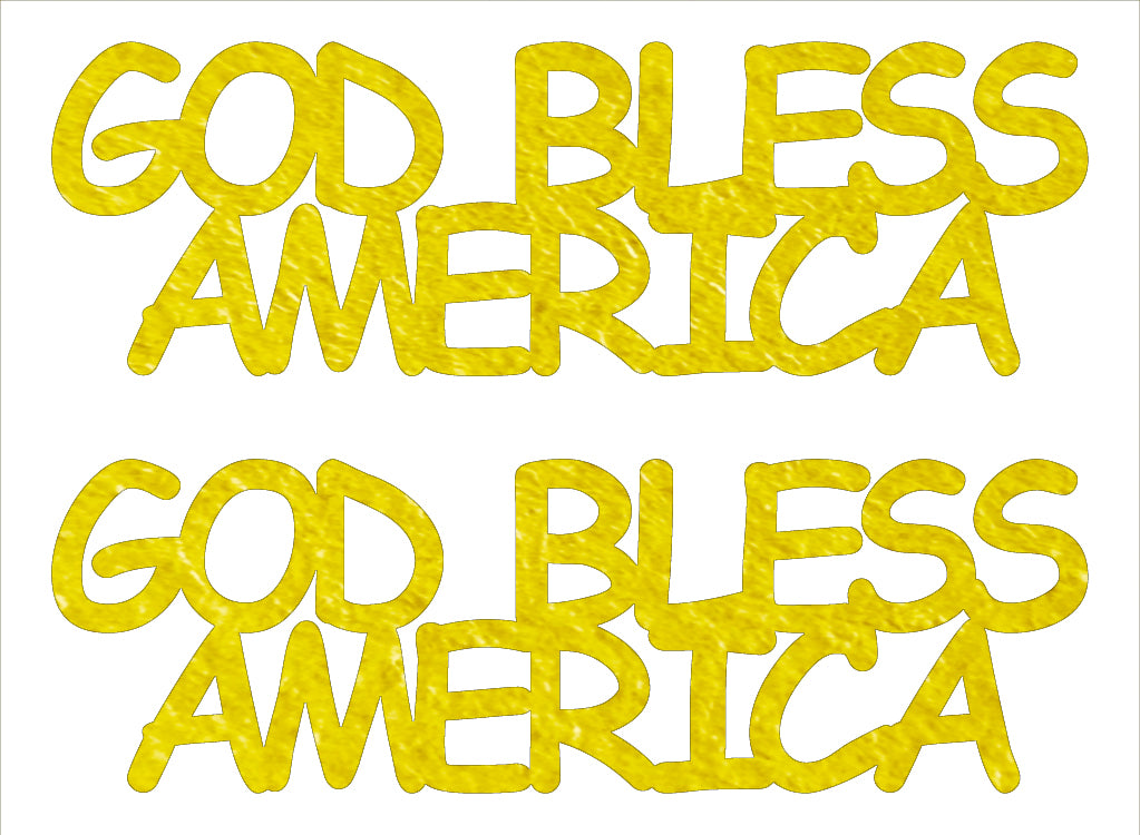 Custom-Buzz Word - GOD BLESS AMERICA Yellow Paper