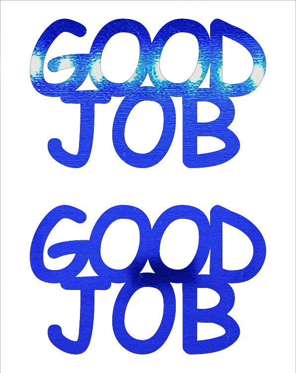 Custom-Buzz Word - GOOD JOB Blue Royal