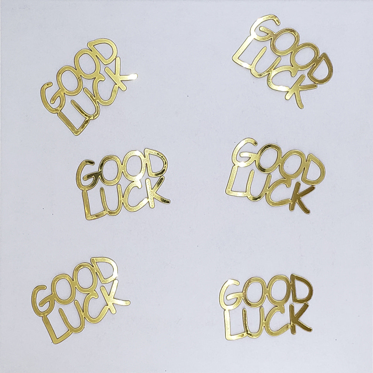 Custom-Buzz Word - GOOD LUCK Gold