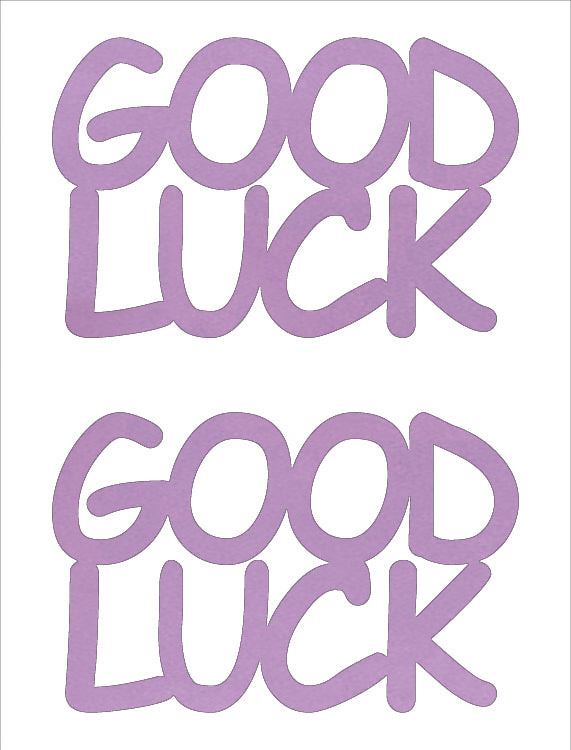 Custom-Buzz Word - GOOD LUCK Pink