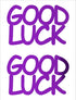 Custom-Buzz Word - GOOD LUCK Purple