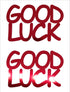 Custom-Buzz Word - GOOD LUCK Red