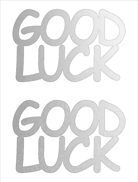 Custom-Buzz Word - GOOD LUCK Silver