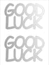 Custom-Buzz Word - GOOD LUCK Silver