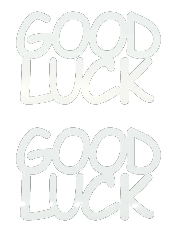 Custom-Buzz Word - GOOD LUCK White