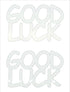 Custom-Buzz Word - GOOD LUCK White