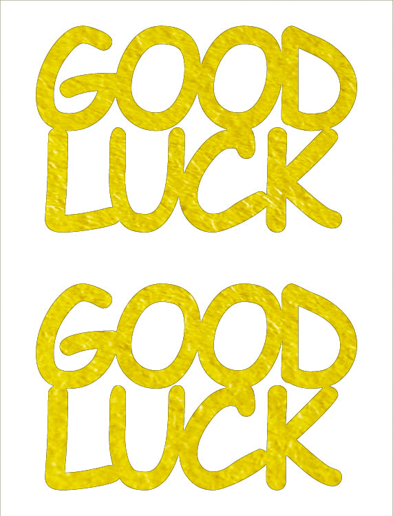 Custom-Buzz Word - GOOD LUCK Yellow Paper