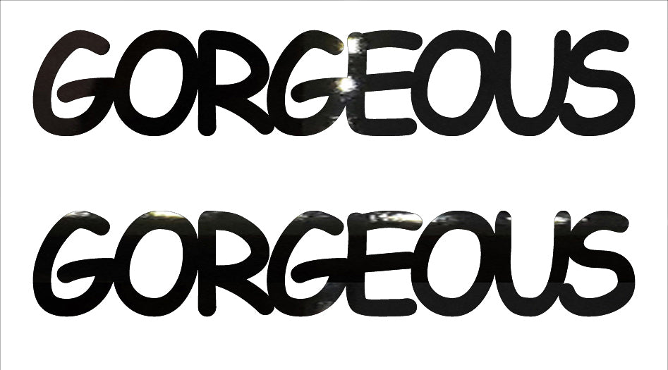 Custom-Buzz Word - GORGEOUS Black