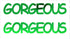 Custom-Buzz Word - GORGEOUS Green