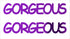 Custom-Buzz Word - GORGEOUS Purple