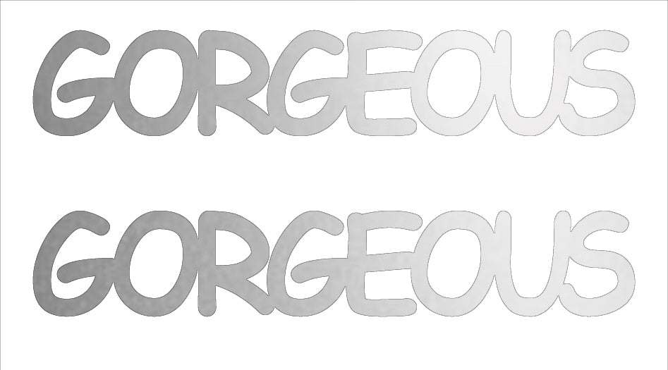 Custom-Buzz Word - GORGEOUS Silver