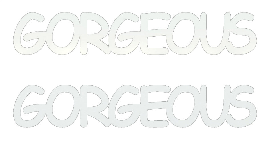 Custom-Buzz Word - GORGEOUS White