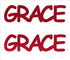 Custom-Buzz Word - GRACE Red