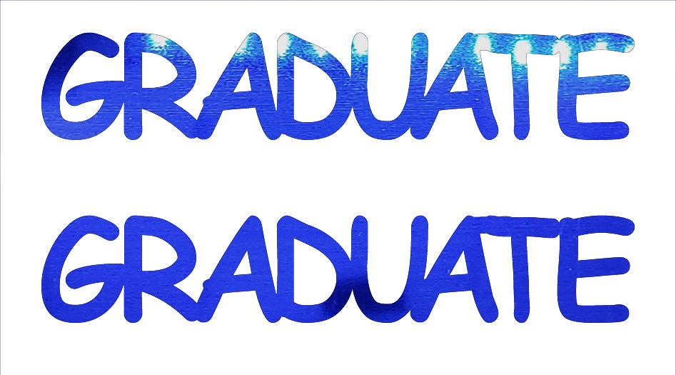 Custom-Buzz Word - GRADUATE Blue Royal