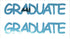 Custom-Buzz Word - GRADUATE Blue Sky