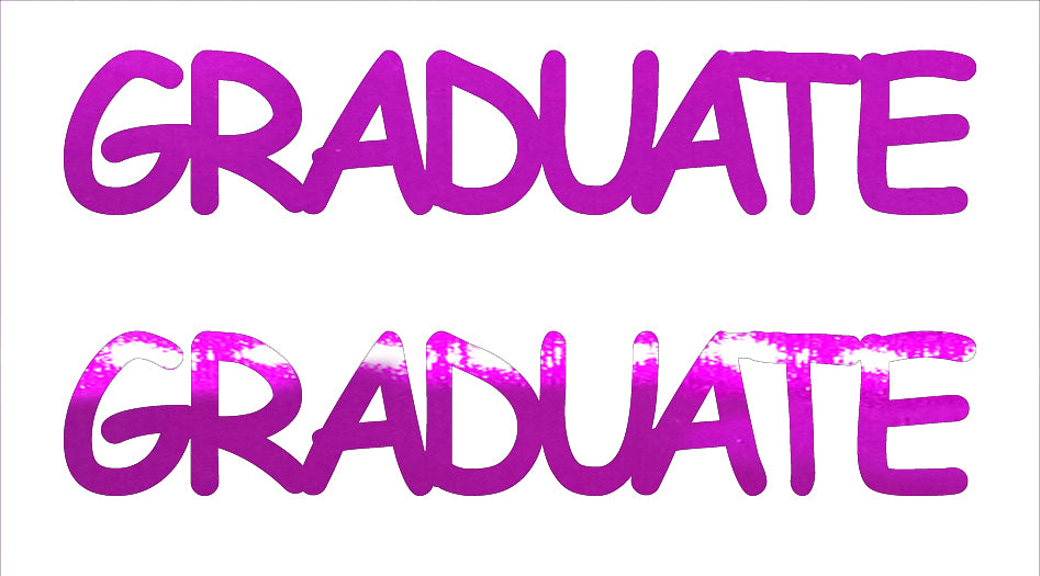 Custom-Buzz Word - GRADUATE Fuchsia