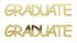 Custom-Buzz Word - GRADUATE Gold