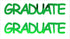 Custom-Buzz Word - GRADUATE Green