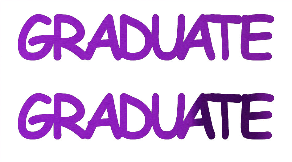 Custom-Buzz Word - GRADUATE Purple