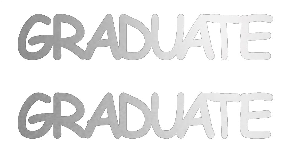 Custom-Buzz Word - GRADUATE Silver