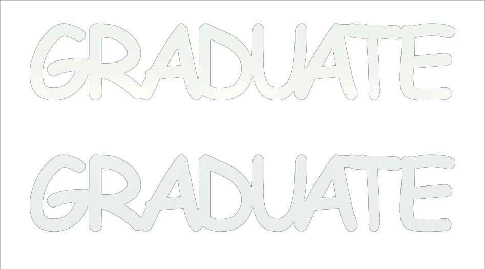 Custom-Buzz Word - GRADUATE White