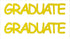 Custom-Buzz Word - GRADUATE Yellow Paper