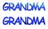 Custom-Buzz Word - GRANDMA Blue Royal