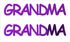 Custom-Buzz Word - GRANDMA Purple