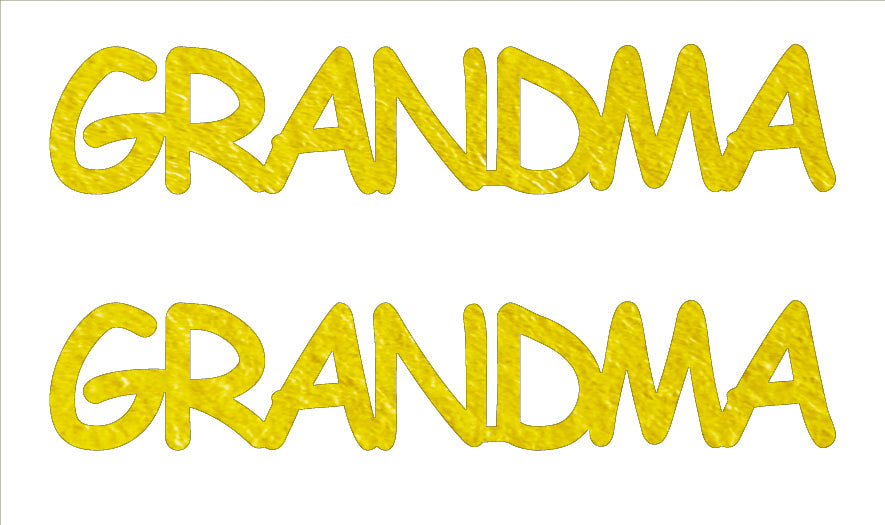 Custom-Buzz Word - GRANDMA Yellow Paper