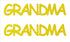 Custom-Buzz Word - GRANDMA Yellow Paper