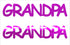 Custom-Buzz Word - GRANDPA Fuchsia