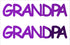 Custom-Buzz Word - GRANDPA Purple