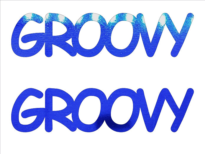 Custom-Buzz Word - GROOVY Blue Royal