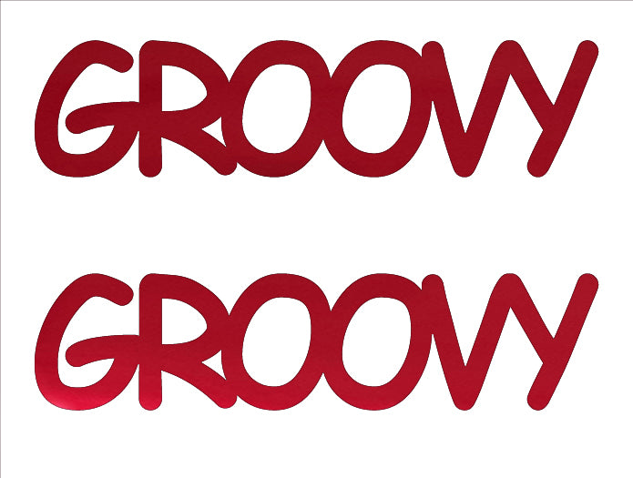 Custom-Buzz Word - GROOVY Red