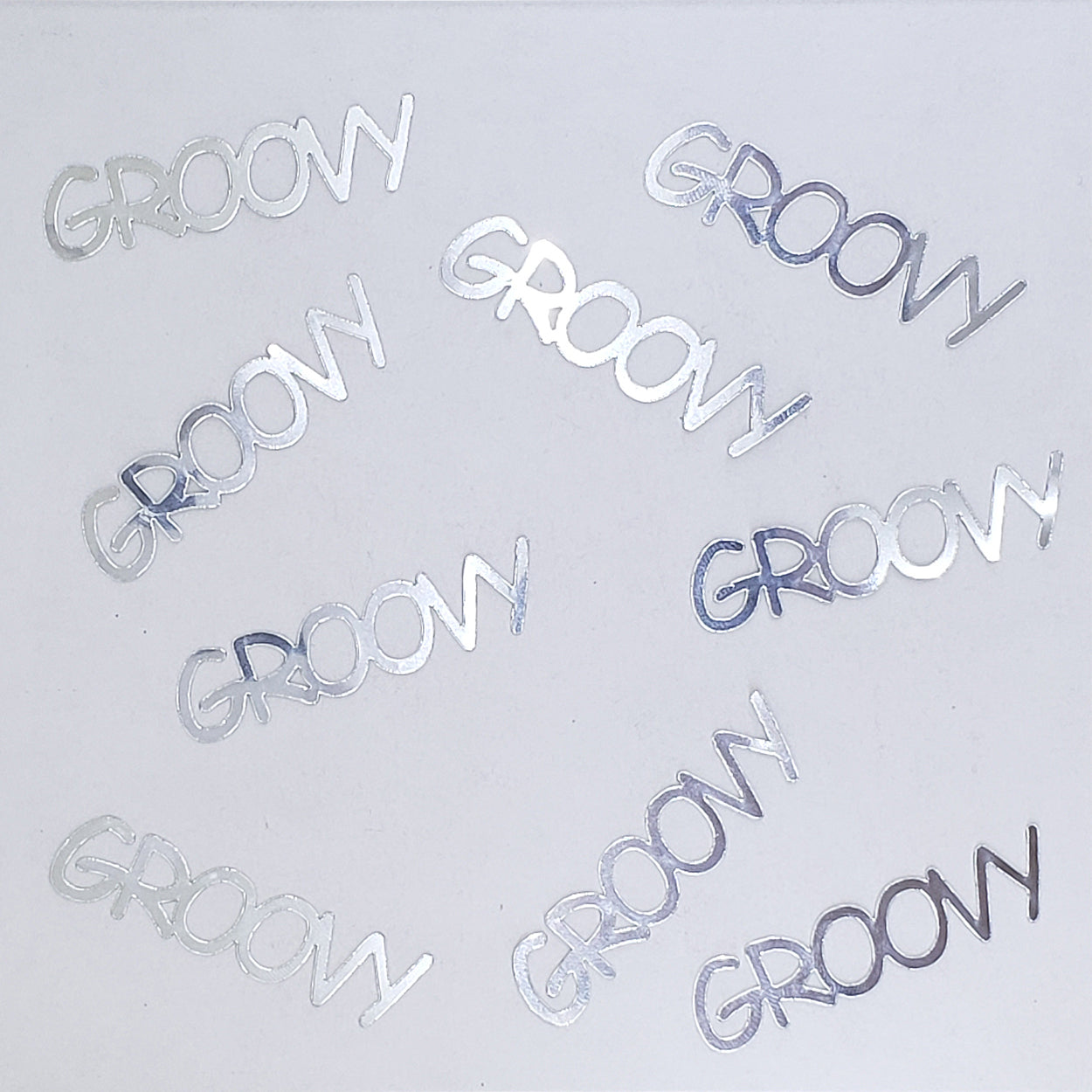 Custom-Buzz Word - GROOVY Silver