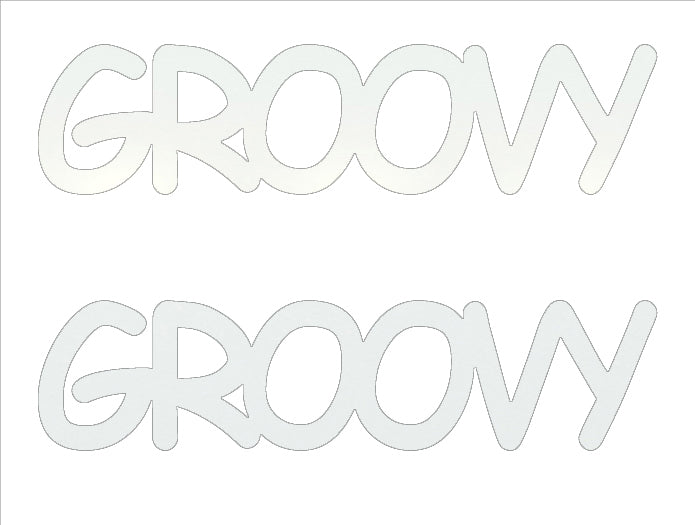 Custom-Buzz Word - GROOVY White