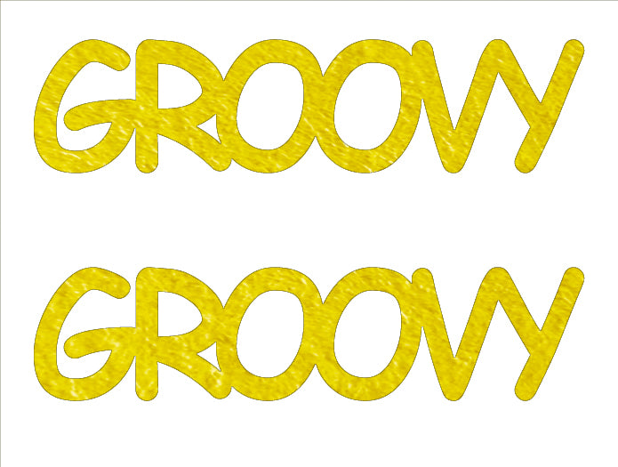 Custom-Buzz Word - GROOVY Yellow Paper