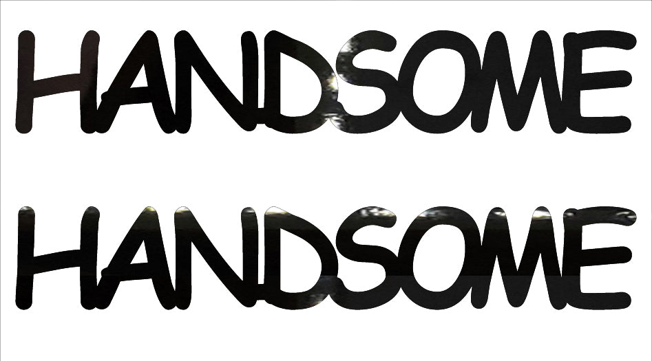 Custom-Buzz Word - HANDSOME Black