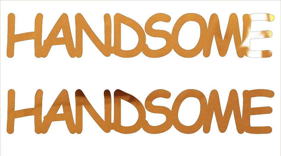 Custom-Buzz Word - HANDSOME Orange