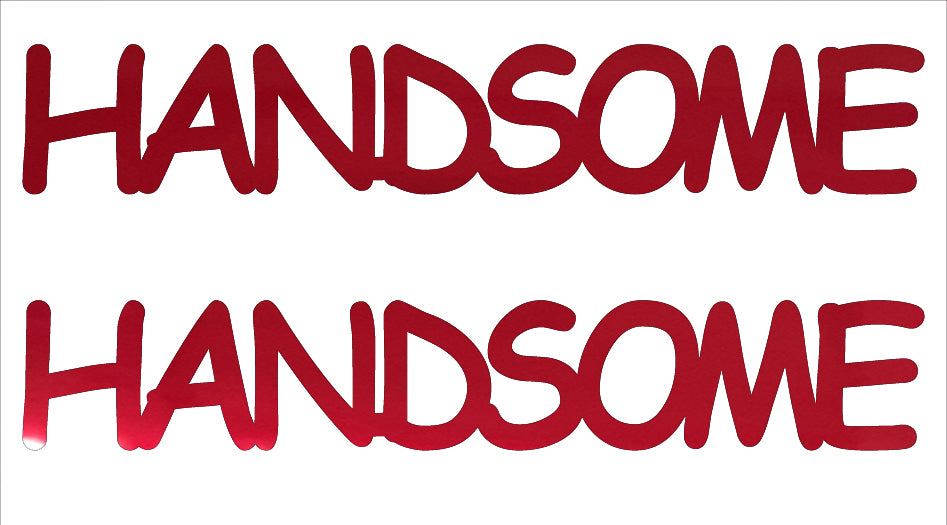 Custom-Buzz Word - HANDSOME Red