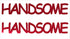 Custom-Buzz Word - HANDSOME Red