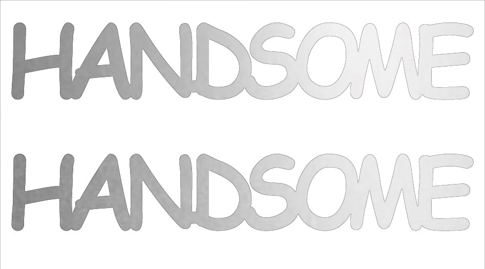 Custom-Buzz Word - HANDSOME Silver