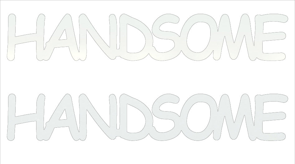 Custom-Buzz Word - HANDSOME White