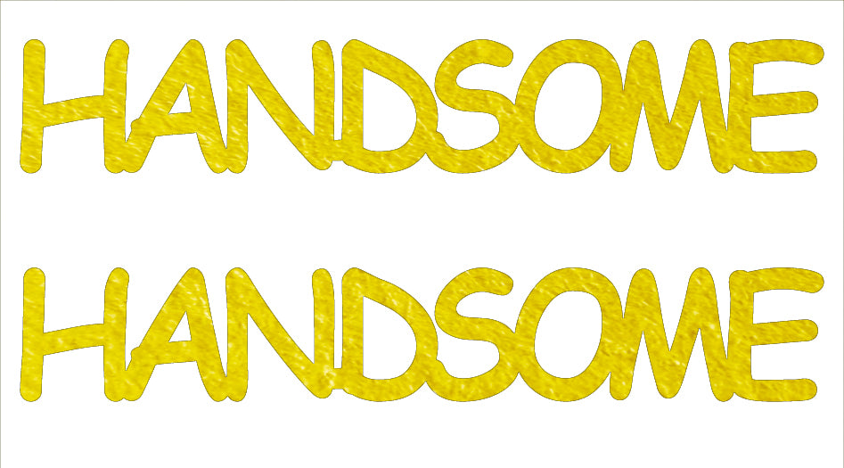 Custom-Buzz Word - HANDSOME Yellow Paper