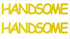 Custom-Buzz Word - HANDSOME Yellow Paper