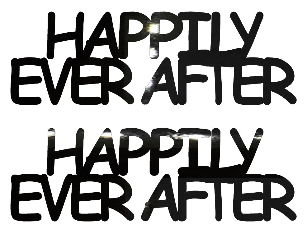 Custom-Buzz Word - HAPPILY EVER AFTER Black